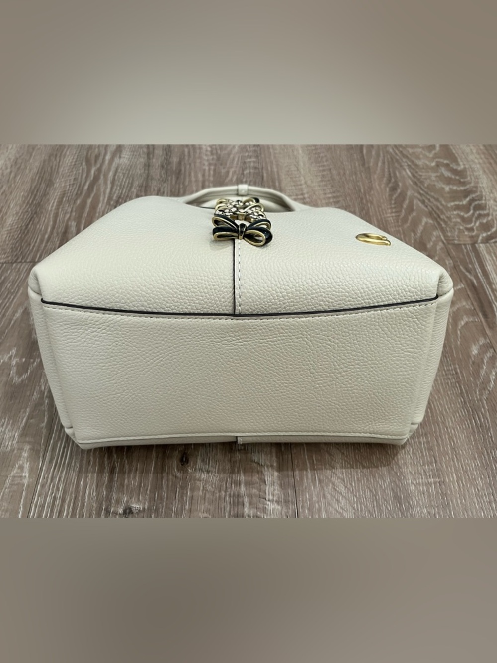Coach Lana Shoulder Bag 23 In Ivory with Bow Accents - Picture 6 of 11
